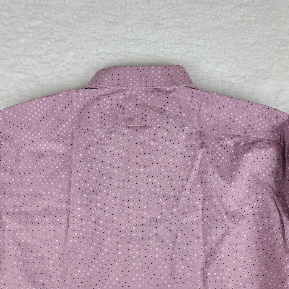 Banana Republic Shirt‎ Mens XL Purple White Slim Fit Non Iron Dress Button Up